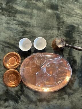 Copper Handmade Greek/Arabian/Turkish Coffee Set